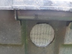 Air vent repaired with rat proof metal mesh